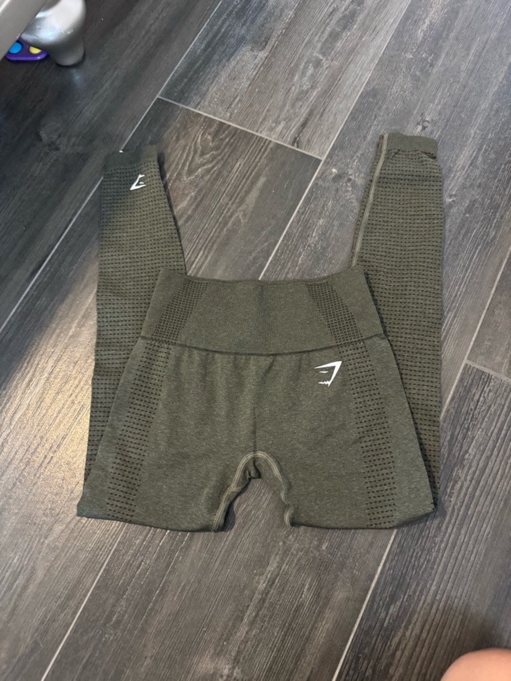 Gymshark Seamless High-Waist Leggings in Olive